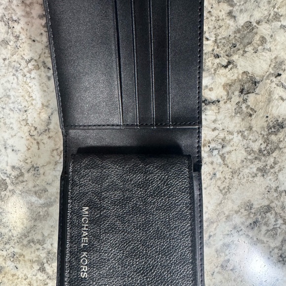 Michael Kors Black Textured Card Holder - Picture 3 of 5